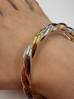 Milor bracelet bangle 14k gold resin fill tri-color